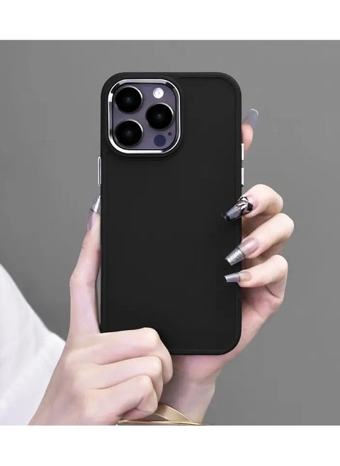 iPhone 15 Pro Shockproof Ultra-thin Electroplated Photo Frame Protective Cover Mobile Phone