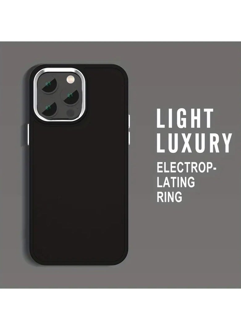 QUALITY - iPhone 15 Pro Shockproof Ultra-thin Electroplated Photo Frame Protective Cover Mobile Phone - Image 1