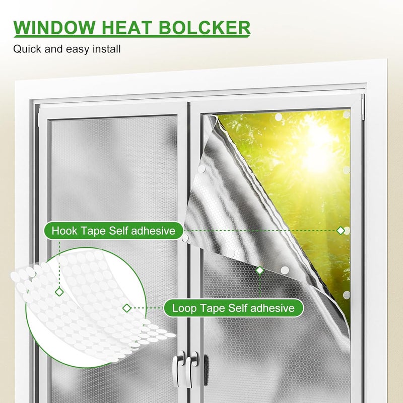 AGHITG Window Insulation for Summer Heat,Bubble Reflective Insulation Roll 16" x 10 FT, Reflective Window Film Heat Blocker, Garage Insulation, RV Window Insulation. - Image 5