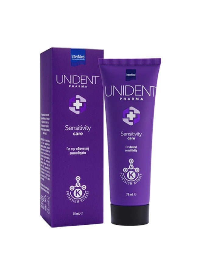 InterMed Unident Sensitivity Care Toothpaste – 75ml – Daily Relief for Sensitive Teeth & Enamel Protection