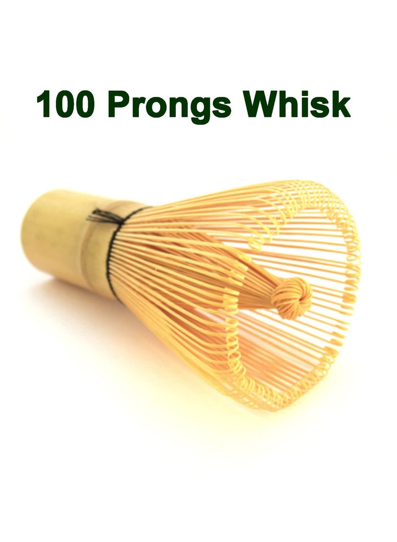 Y&D Japanese Matcha Tea Set, Unique Set - Flower-Shaped Bamboo Bowl, Whisk, Green Whisk Stand, Traditional Scoop - Image 4