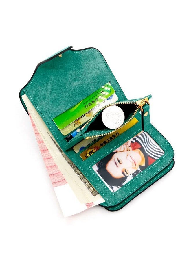Alexvyan Small Bi-Fold Women's Leather Purse Wallet Card Organizer Female Hand Clutch Women/Ladies/Girls Wallets Credit Card Holder with Coin Pocket (Green) - Image 3