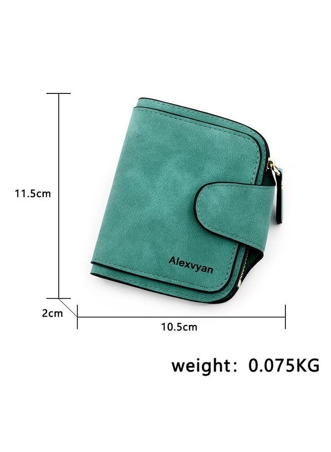 Alexvyan Small Bi-Fold Women's Leather Purse Wallet Card Organizer Female Hand Clutch Women/Ladies/Girls Wallets Credit Card Holder with Coin Pocket (Green) - Image 2