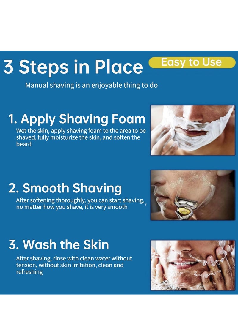 SYOSI Razor Blades Refills for Mach 3, Manual Turbo Mens Razor Blade 3 Layers Refills, Hair Removal Device Blades for Men, Designed for Sensitive Skin-Use with Shaving Cream for Shaving 8Pcs - Image 4