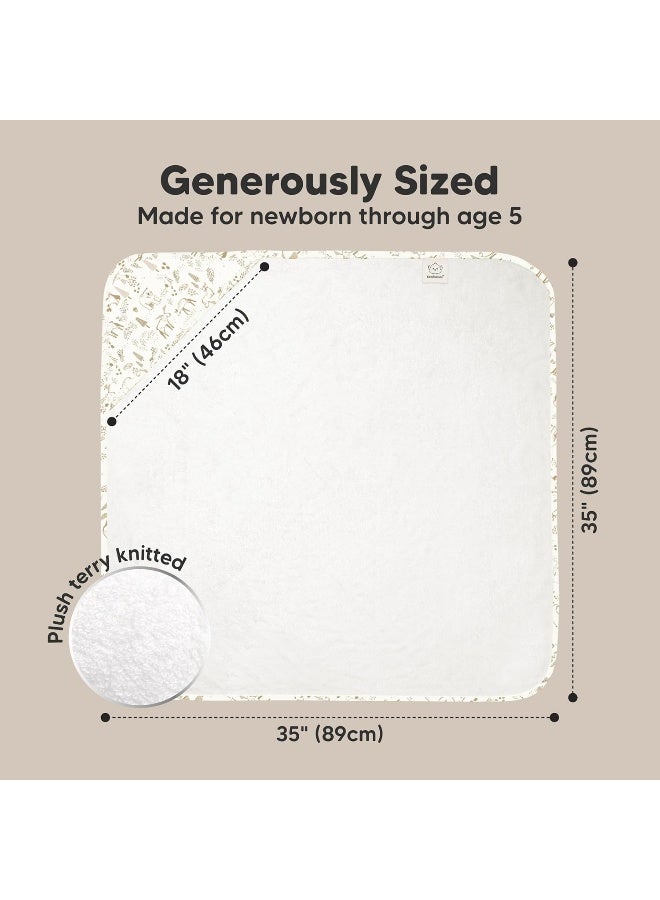 KeaBabies Baby Hooded Towel - Viscose Derived from Bamboo Baby Towels, Toddler Bath Towel, Infant Towels, Large Hooded Towel, Soft Baby Towels with Hood for Girls, Babies, Newborn Boys (Wildwood) - Image 4