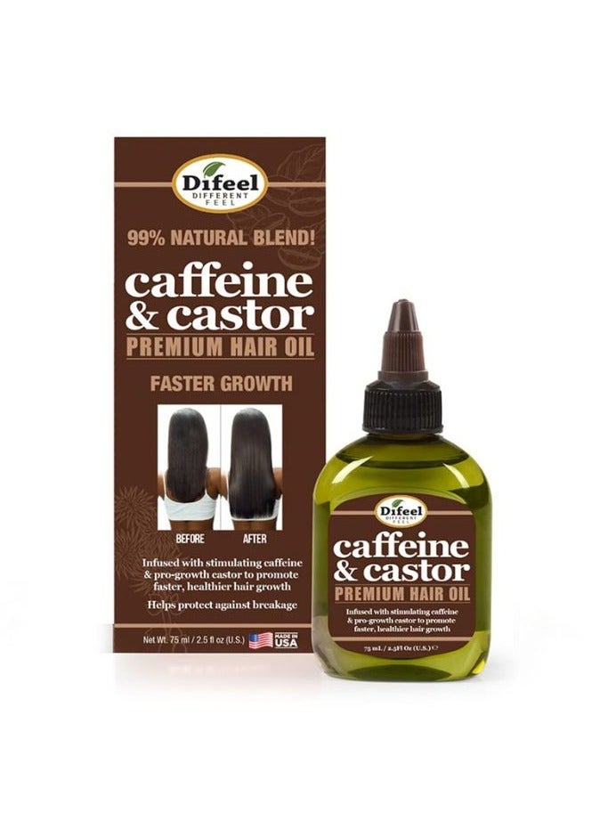 difeel Difeel Caffeine & Castor Premium Hair Oil 75Ml : 81071