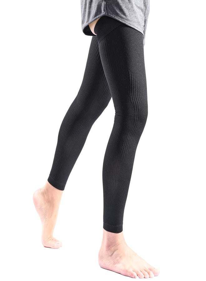 KEKING Full Leg Compression Sleeves, Unisex, Thigh High Compression Stocking 20-30mmHg Graduated Support for Thigh Calf Knee, Running, Basketball, Reduce Varicose Veins and Swelling, All Black XXL - Image 4
