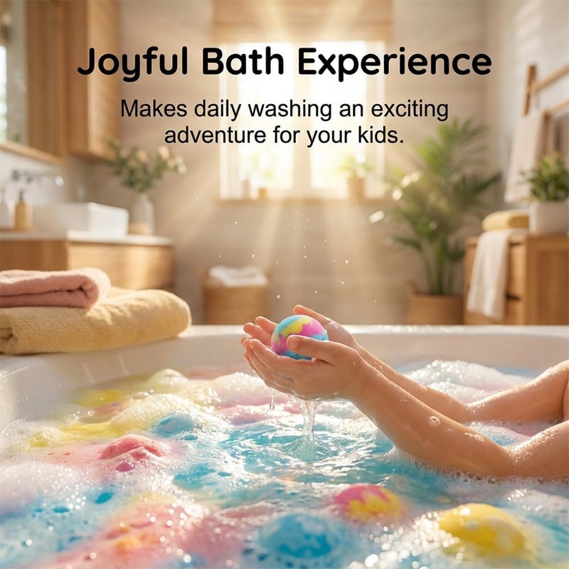 Transit damage minimized design Natural Bath Bombs with Mega Bubbles & Surprise Inside, 12 Pack Bath Bombs Gift Set, Fun Colorful Safe Bubble Spa Ocean Sea Animal Bath Bombs Party Favors Birthday Gift (Ocean+Animals) Wide use compliant quality - Image 5