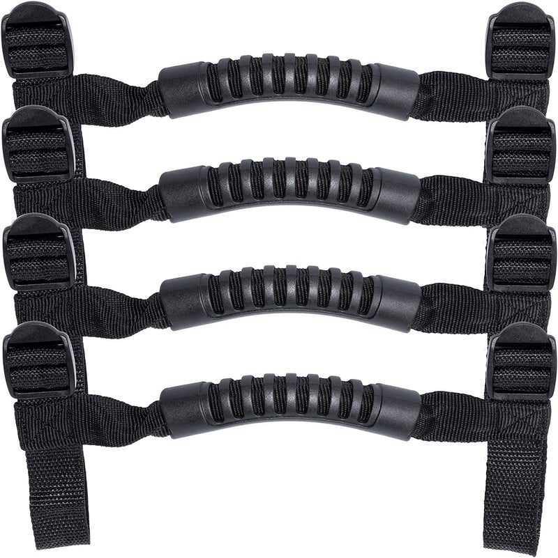 Danti Roll Bar Grab Handle for Jeep Wrangler - Black (4 Pack) - Image 1