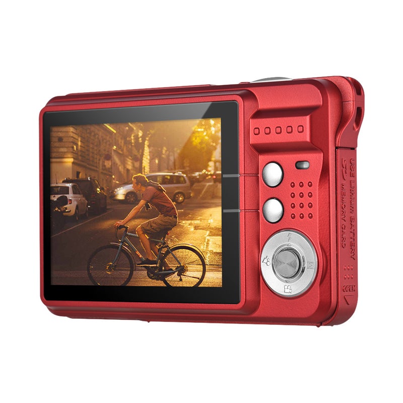 Portable 1080P Digital Camera Video Camcorder 48MP Anti-shake 8X Zoom 2.7 Inch LCD Screen Face Detact Smile Capture Built-in Lithium Battery with Carry Bag Wrist Strap for Kids Teens - Image 5