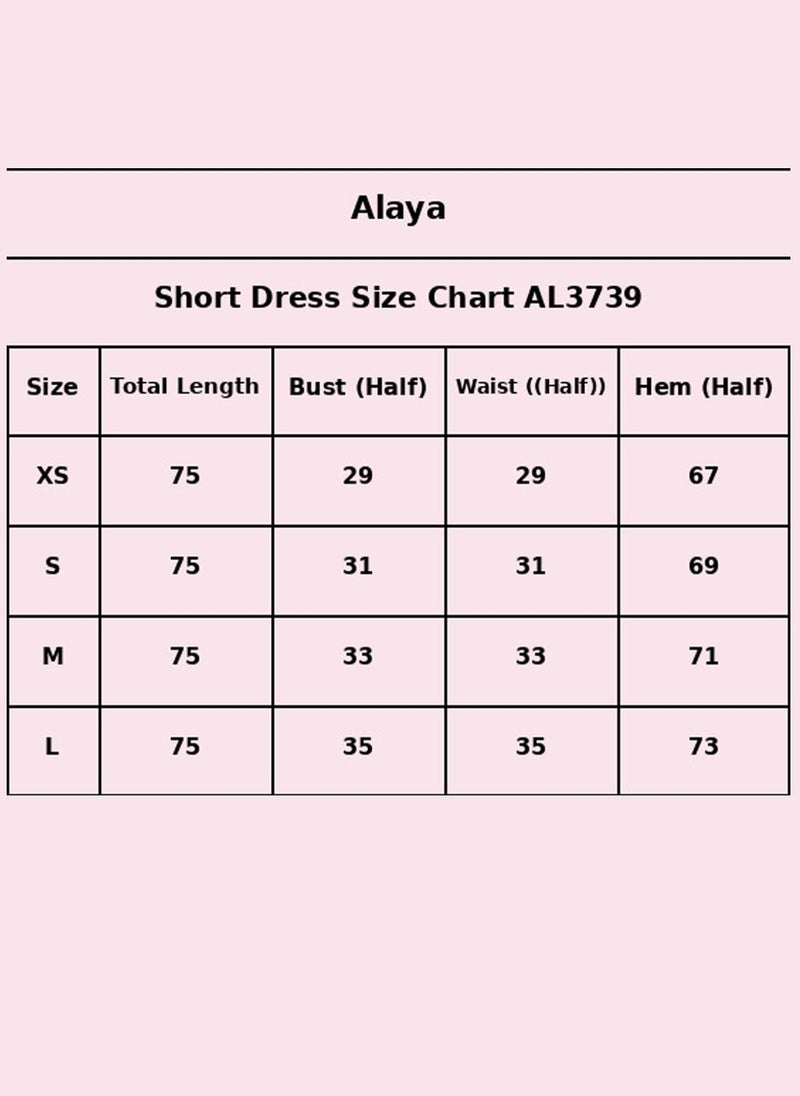 Alaya Women  Elasticated Waist Cotton Short Dress -AL3739 - Image 5