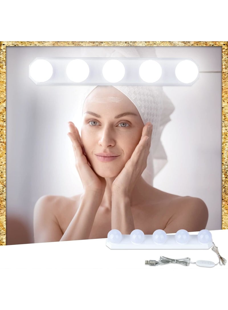 Zikra Makeup Lights for Mirror - Compact Vanity Mirror Lights Offering 3 Colors, 10 Brightness Levels, and 5 Bulbs. Perfect for Bathroom, Dressing Room, Full-Length Mirror. Ideal Gift - Image 1
