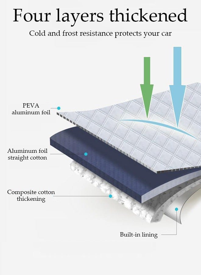 DUNISO Windshield Sunshade Car Sun Protection Cover Car Shade Front Windshield Blocks 99% UV Rays Keeps Your Vehicle Cool Foldable - Image 5