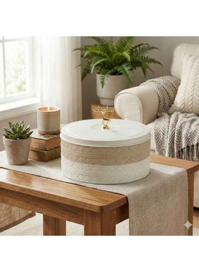 2-Tier Snack Organizer Bonbonniere with 10 Divided Sections Plastic Serving Tray for Nuts, Cookies, Kahk, Biscuits, Sweets & Ramadan Yamish - Image 3