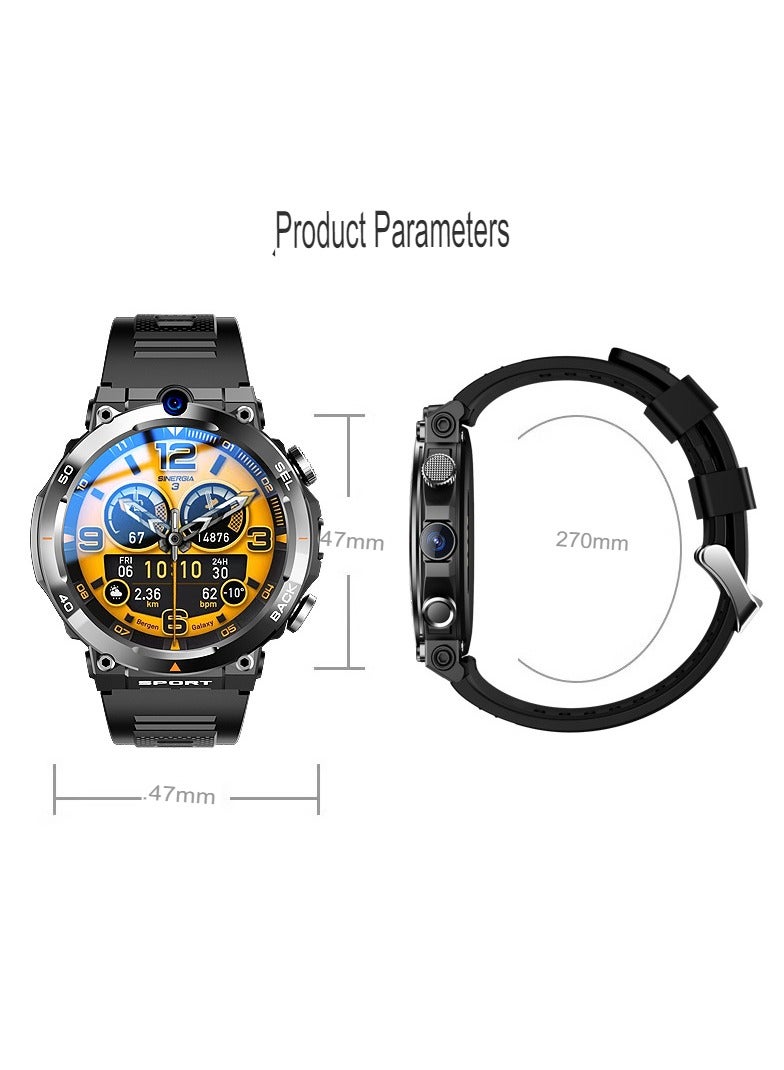 AROAQ Smart Watch For Adults, Multifunction 5g Wrist Smart Watch with Netcom Card Insertion, Elegant Durable Fitness Watch, (Black 4g/5g-android Version Nfc Access Control 128gb with Charging Compartment)  - Image 2