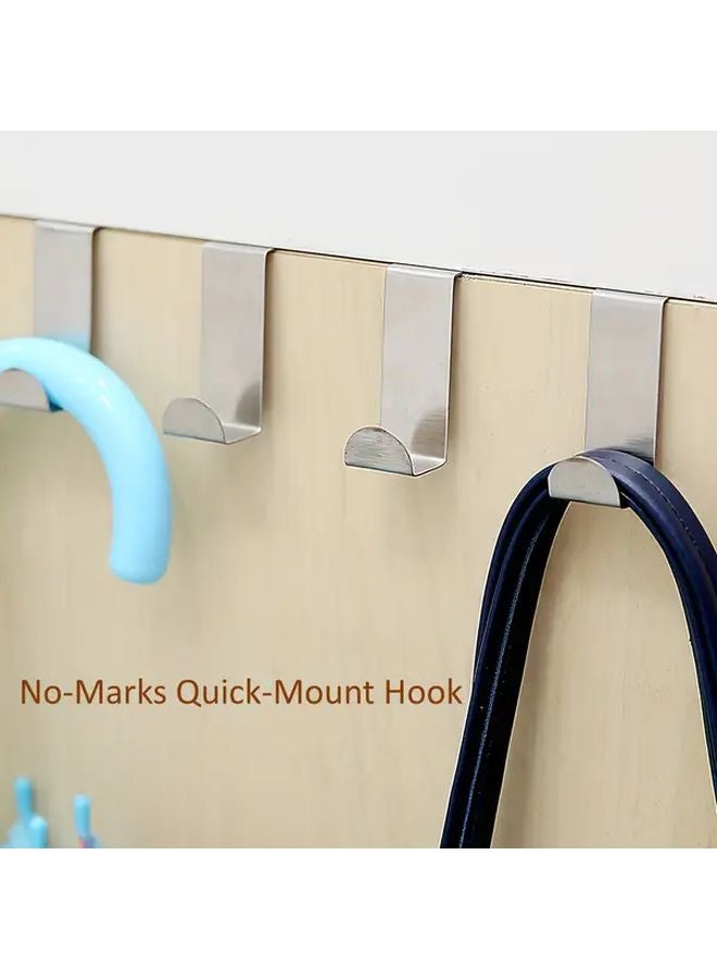 5 حزمة من خطافات الفولاذ المقاوم للصدأ على شكل Z متينة وسهلة التركيب والإزالة بدون حفر - Image 2