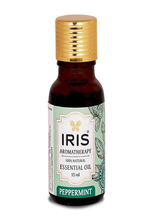 IRIS Aromatherapy Peppermint 100% Natural Essential Oil - 15ml | Cool & Minty Boost for Mind & Muscles - Image 1