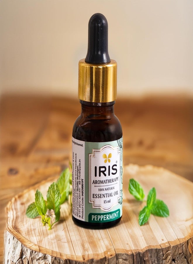 IRIS Aromatherapy Peppermint 100% Natural Essential Oil - 15ml | Cool & Minty Boost for Mind & Muscles - Image 2