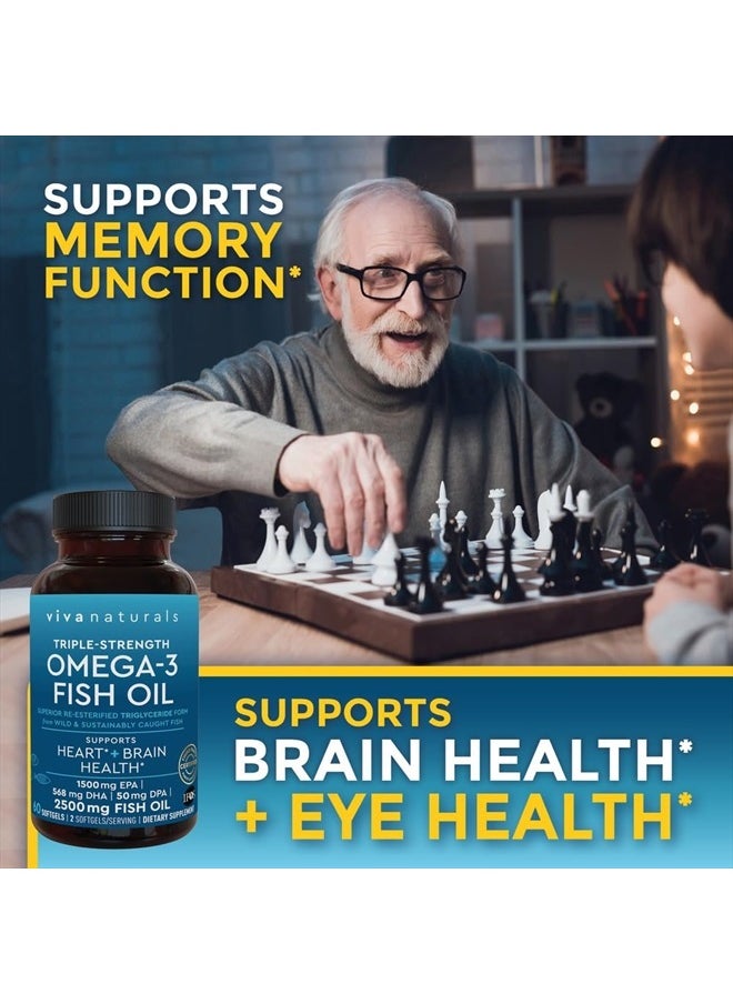 Triple Strength Omega-3 Fish Oil, 60 Softgels