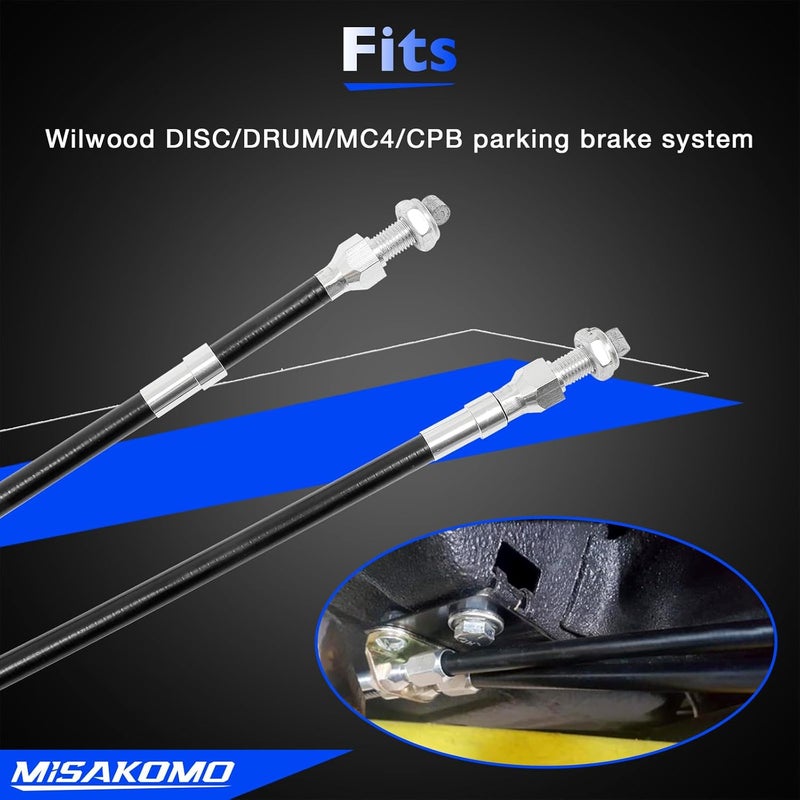 Misakomo 330-9371 Universal Adjustable Emergency Parking Brake Cable Kit for Wilwood Brake System - Image 4