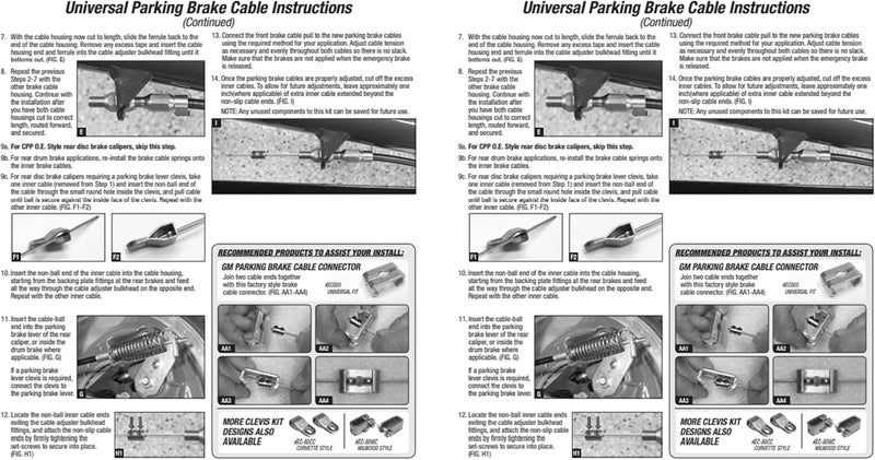 Misakomo 330-9371 Universal Adjustable Emergency Parking Brake Cable Kit for Wilwood Brake System - Image 5