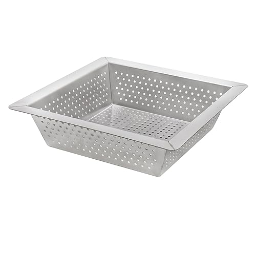 Leyso Stainless Steel Floor Sink Top Hang Basket Strainer Sink Drain Cover 10” x 10” x 2-1/2” for Kitchen, Restaurant, Bar, Buffet (2-1/2"H SS) - Image 1