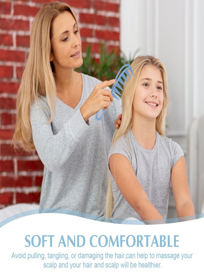 WLLHYF 2 Piece Wide Tooth Comb Curling Shark Combs Hair Styling Accessories Professional Salon Afro Coarse Comb Anti-Static Durable Hairdressing Tool for Men Women Styling - Image 5