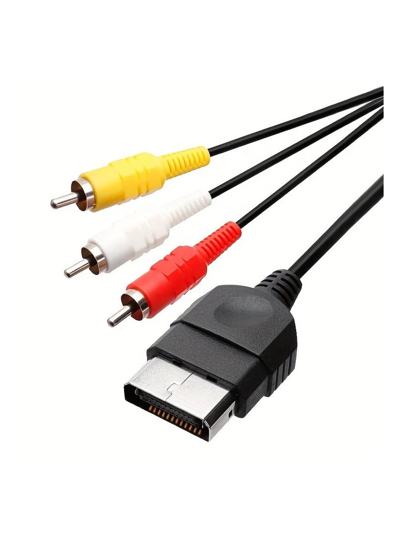 Premium RCA Composite Audio/Video Cable for Original Microsoft Xbox Gen 1 - Enjoy High-Quality Gaming! - Image 1