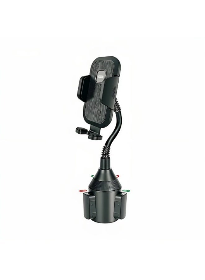 Go-Des Universal Car Cup Holder Phone Mount with Adjustable Expandable Base and Long Flexible Gooseneck, 360° Rotation - Image 1