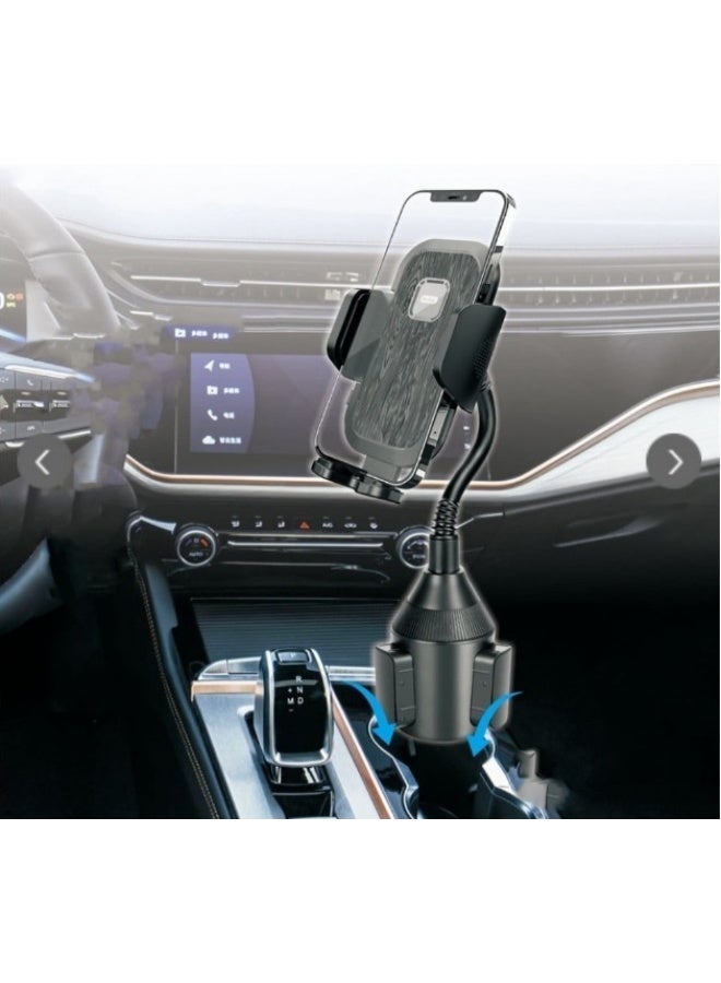 Go-Des Universal Car Cup Holder Phone Mount with Adjustable Expandable Base and Long Flexible Gooseneck, 360° Rotation - Image 2
