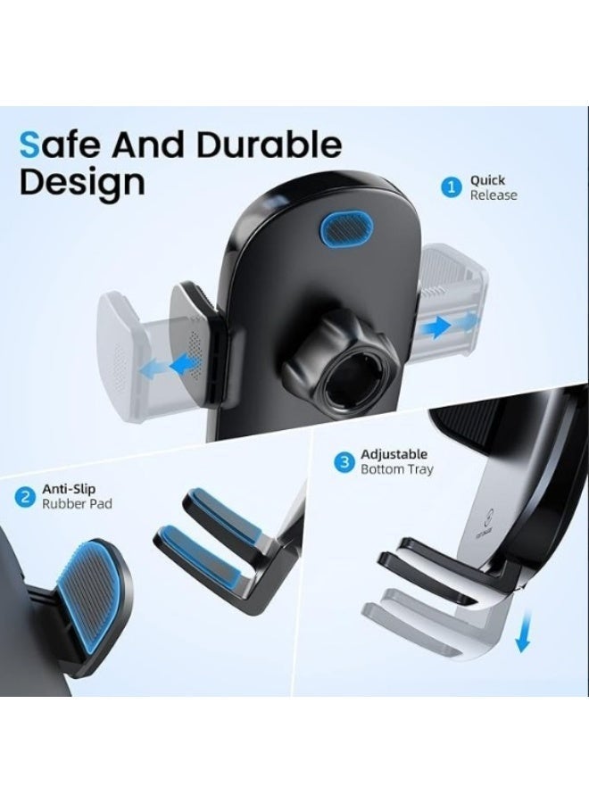 Go-Des Universal Car Cup Holder Phone Mount with Adjustable Expandable Base and Long Flexible Gooseneck, 360° Rotation - Image 4