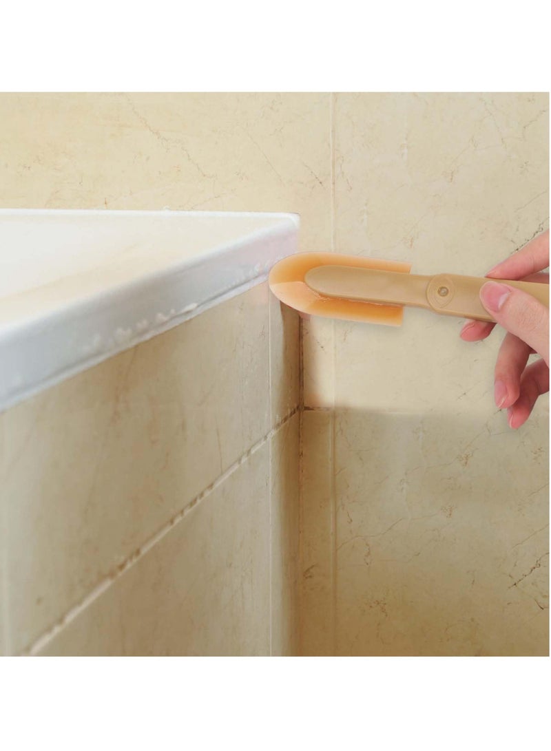 Caulking Spatulas 4 Sizes Set Silicone Caulk Finishing Tool Smooth Rubber Spatula Finisher Sealant Grout Caulk Applicator Tool for Ceramic Tiles Baseboards Kitchens Bathrooms - Image 5