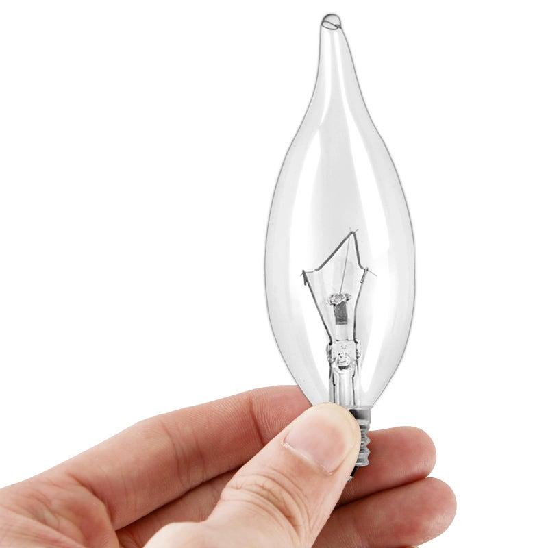 LinMiFo 12-Pack E12 B10 Clear Candelabra Base Bulb, 40W 120V Incandescent Candle Light Bulbs Dimmable Chandelier Light Bulbs for Pendants or Outdoor, Ceiling Fan, Fireplace, Wall Sconces - Image 3