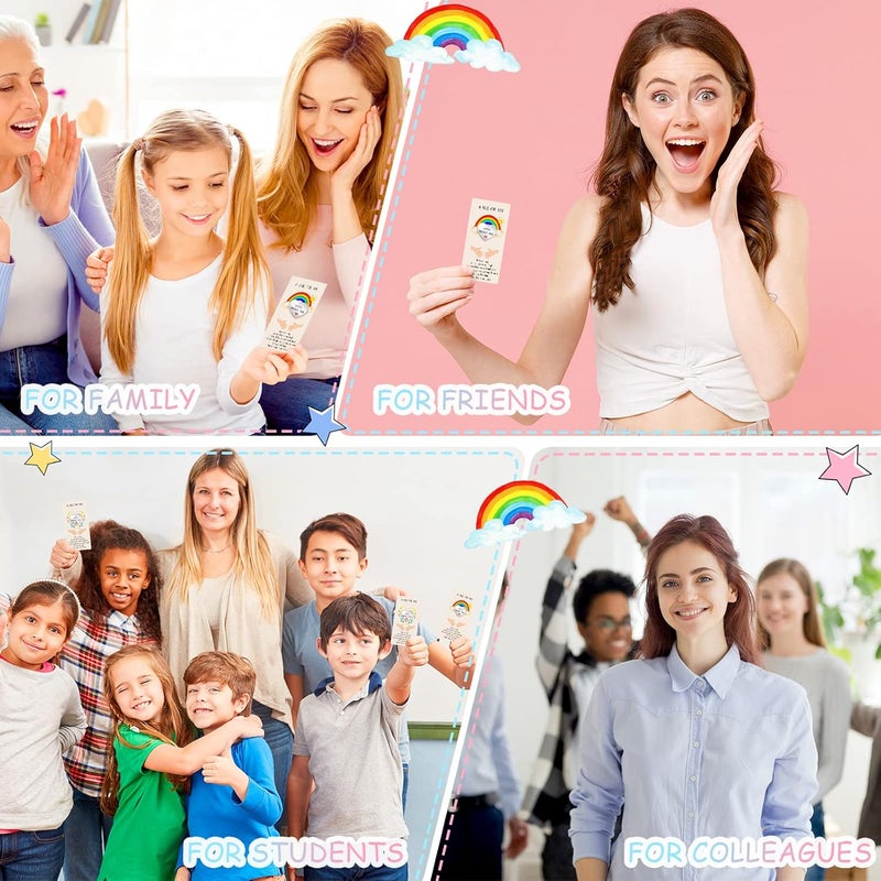 كلاراكو مجموعة من 40 بطاقة معايدة معدنية على شكل قلب صغير من كلاركو، هدية تذكارية للأصدقاء والزملاء والعائلة والتباعد الاجتماعي أثناء الإغلاق (فضية) - Image 5