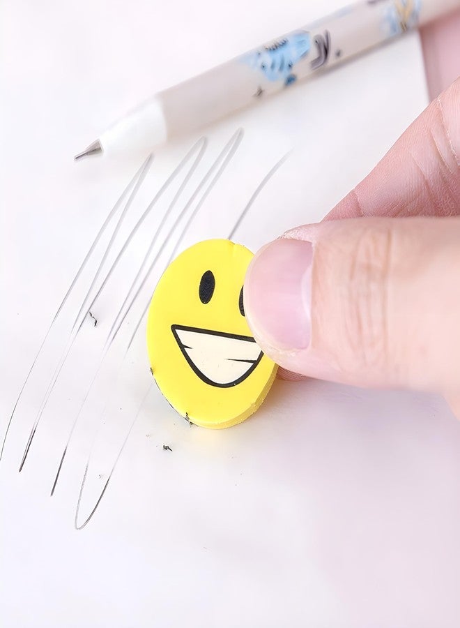 Radiance™ 48 Pcs Small Smiley Shape Erasers for Kids | Cute Pencil Erasers | Pack of 4 Pcs Each | Fun School Stationery | Birthday Return Gift for Boys & Girls (Yellow) - Image 5