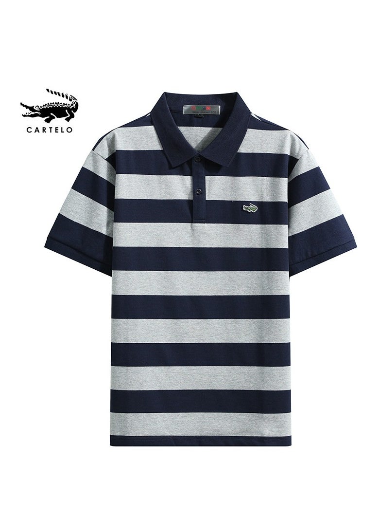 CARTELO New Men's Striped Short Sleeved POLO  - Image 1