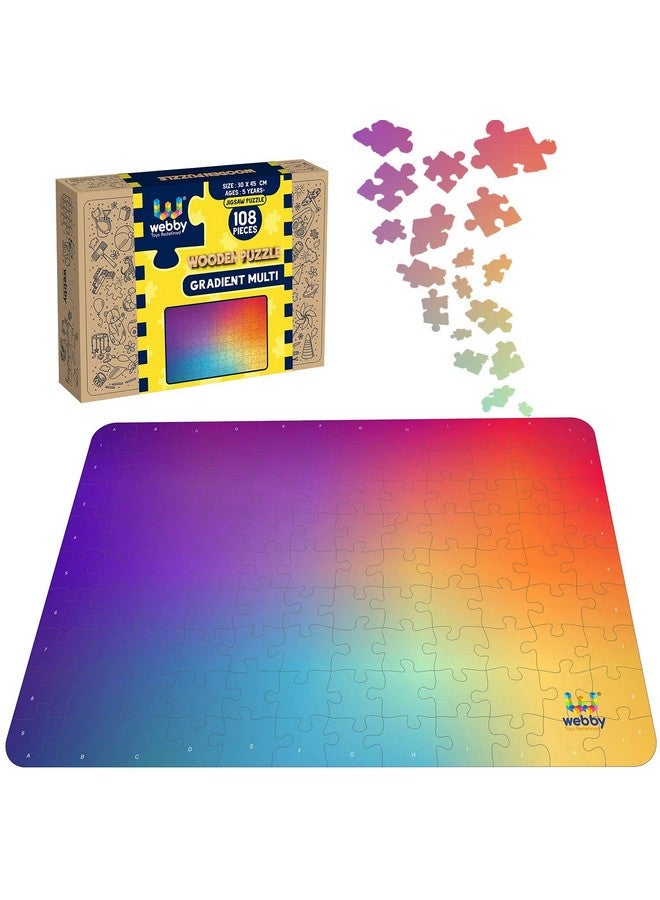 Webby Gradient Puzzle Wooden Jigsaw Puzzle for Kid, 108 Pieces - Image 2