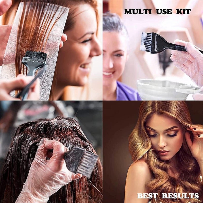 E-DUNIA® Hair Dye Brush 3pcs and Bowl Set Hair Coloring Kit with Coloring Hair Brush Set of 3 pcs (4 Pcs Bowl Set+3 Pcs Hair Brush) - Image 3