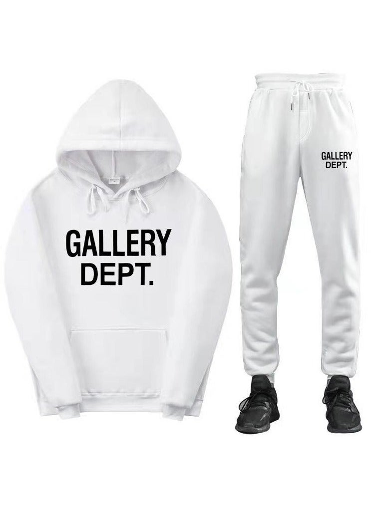 KUYING Men's Loose Sportswear And Sports Pants Two-Piece Set 
