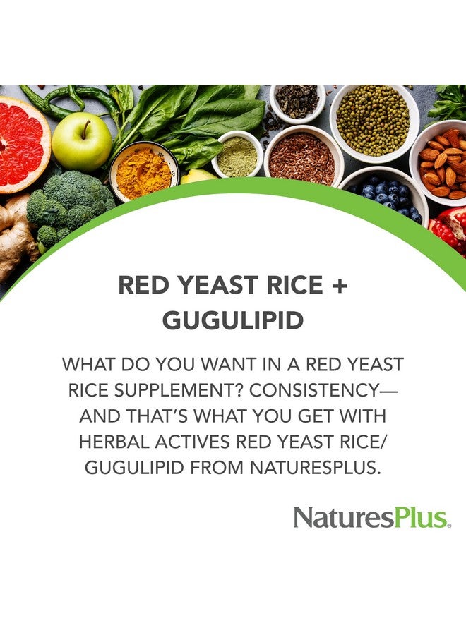 NaturesPlus ناتشرز بلس هيربال أكتيفز أرز الخميرة الحمراء جوجوليبيد - 450 ملغ، 120 كبسولة نباتية - مكمل صحة القلب، دعم الكوليسترول - نباتي، خالي من الغلوتين - 120 حصة - Image 2