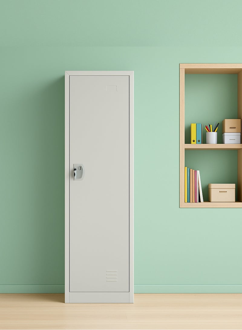 KARNAK 1 Doors Locker Steel Metal Storage Cabinet With Keys For Home Office School And Private Room - Image 1