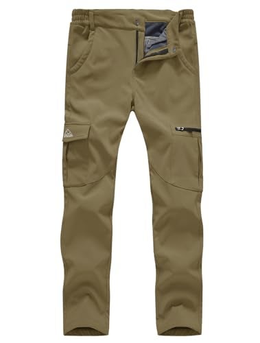 Gopune Women's Windproof Waterproof Sportswear Outdoor Hiking Fleece Pants (Khaki,XL) - Image 1