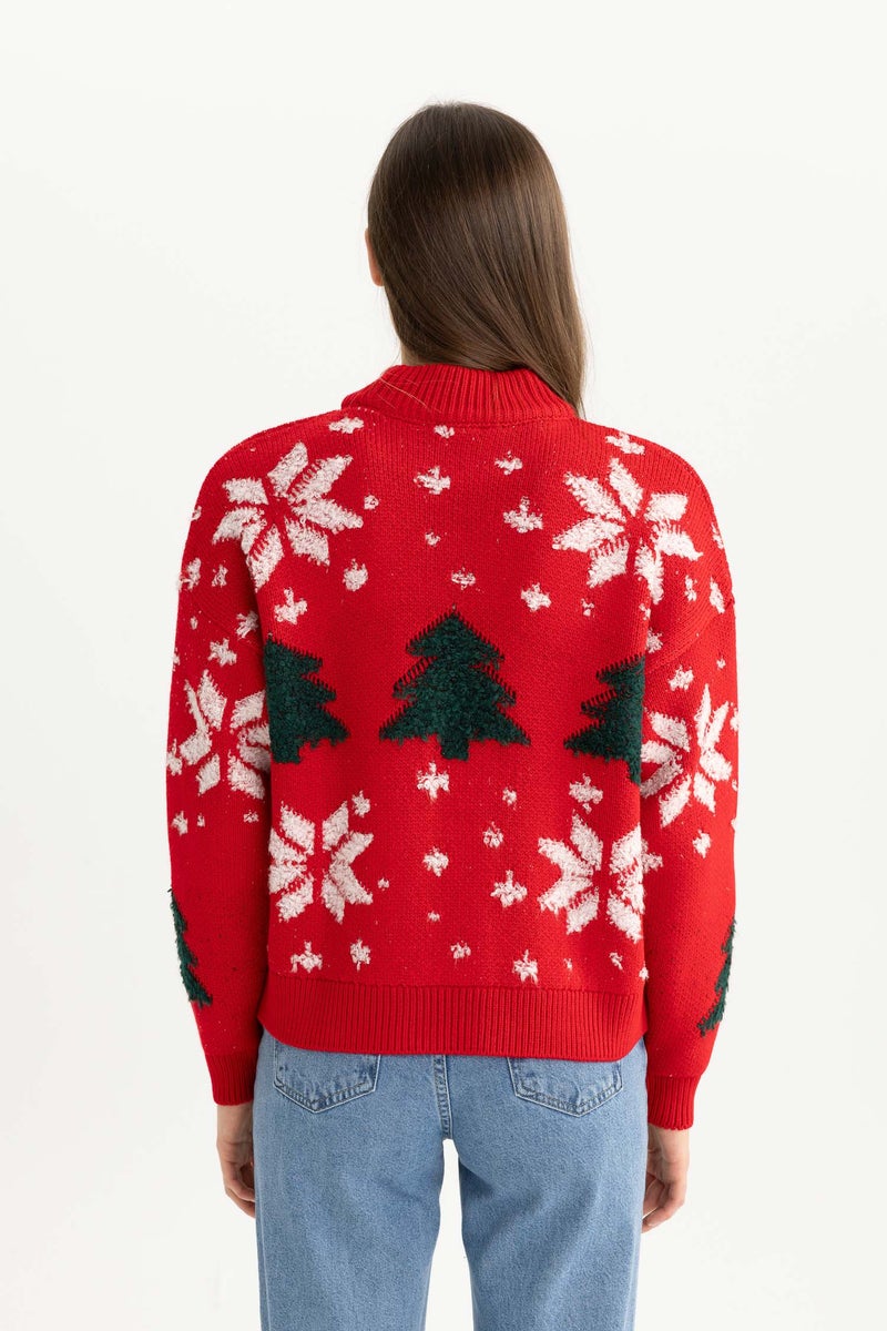 DeFacto Woman Christmas Themed Half Turtleneck Pullover  - Image 4
