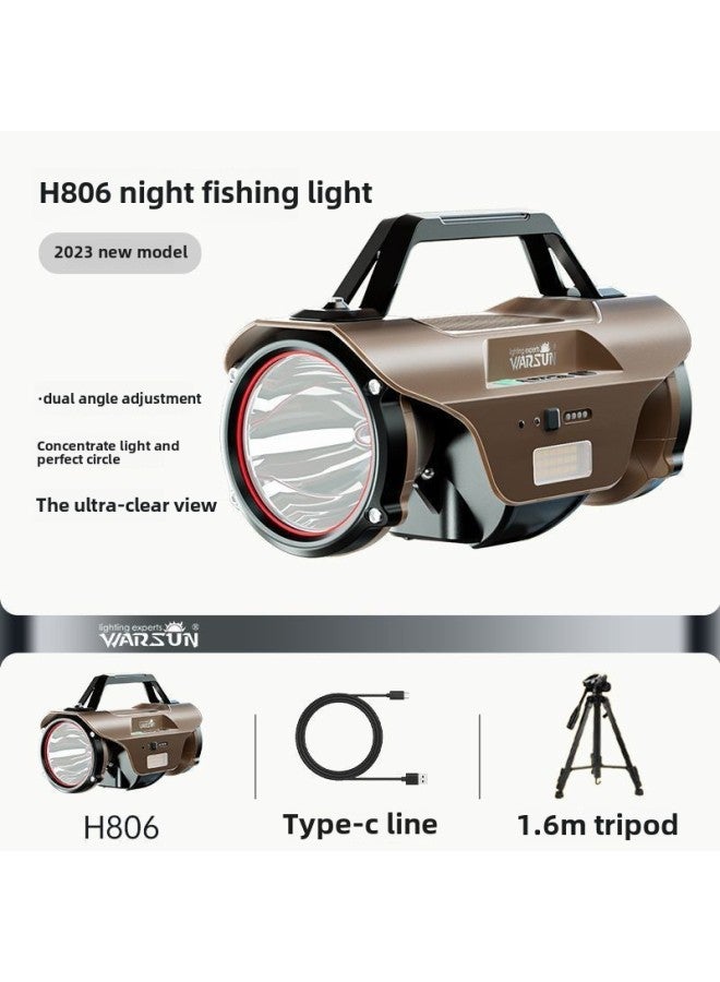 Walson H806 Night Fishing Light Laser Cannon Blue Light Fishing Light Strong Light Super Bright High Power Fishing Special Wild Fishing-Color:Laser Cannon Fishing Light Comes Standard With + 1.3m Large Tripod  - Image 1