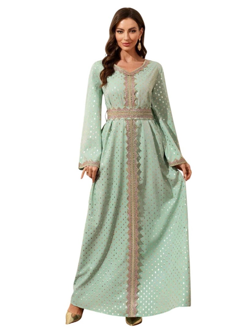 Bidani The Mint Shimmer Polka-Dot Kaftan - Image 2