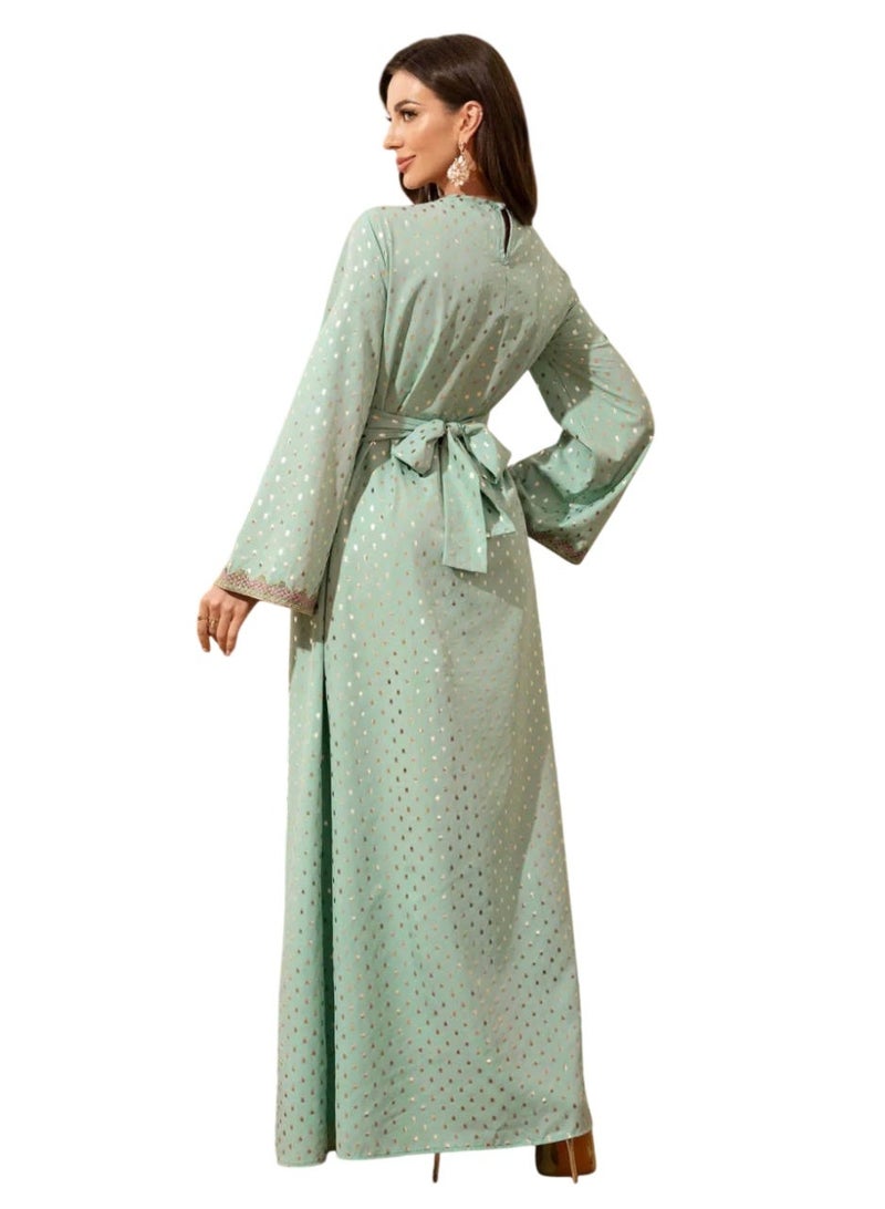 Bidani The Mint Shimmer Polka-Dot Kaftan - Image 5