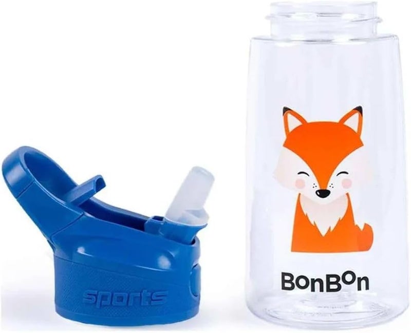 BonBon Elite Tritan Kids Water Bottle 450ml - Friendly Fox - Image 2