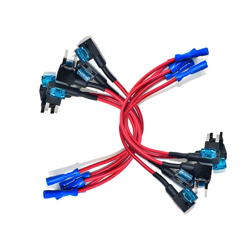 MCIGICM 12V Fuse Holder Add-a-Circuit Fuse TAP Adapter Mini ATM APM Blade Fuse Holder, 10 Pack - Image 1