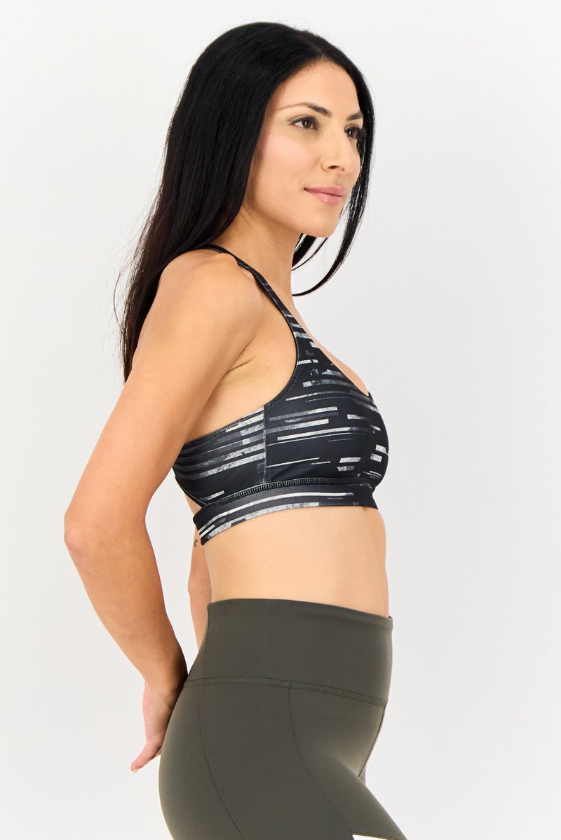 Reebok سوتيان رياضي غير مبطن للنساء بطبعة شاملة، متعدد الألوان - Image 2