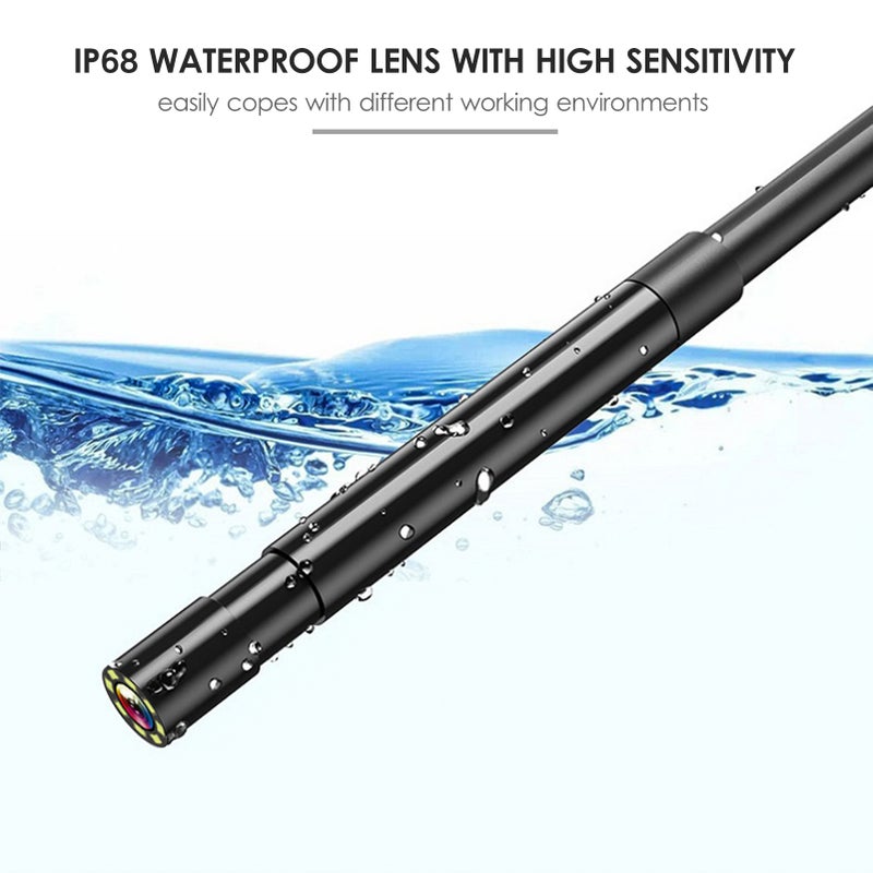 Industrial Endoscope 1080P Digital Borescope IP68 Waterproof Snake Scope Camera Electronic Camera Video Picture Taking Handheld Inspection Camera with 2.8-inch IPS Screen with LED Light for Pipeline - Image 3